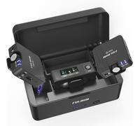 Hamiltion-1000 Pro Micro Cravate Sans Fil Professionel Avec Étui De Chargement, 2.4Ghz Lavalier Microphone Système Avec Technologie Dsp Pour Iphone/Smartphone/Camera/Youtube/Vlog/Tiktok, 200M, 21 Heu
