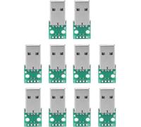 Hamiltion-10Pcs Adaptateur Usb Type A Vers Dip, Carte De Commutation Usb Mâle 4 P Adaptateur Usb Dip 2.54Mm Connecteur Dip Adaptateur De Conversion