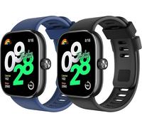 Hamiltion-2 Pack Bracelet De Montre Compatible Avec Redmi Watch 5/Redmi Watch 4/Xiaomi Smart Band 9 Pro/8 Pro,Bracelet Sport De Remplacement En Tpu Souple Pour Femmes Hommes,Noir+Bleu Marine