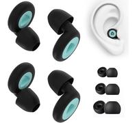 Hamiltion-2 Paires Bouchons D'oreille Pour Dormir,Bouchon D'oreille En Silicone Réutilisables,Bouchons D'oreille Antibruit Boules Quies Pour Dormir Lire Voyager Réduction Bruit (Noir + Vert)