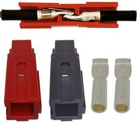 Hamiltion-2 Pcs (1 Noir + 1 Rouge) 120 Amp + 2 Plaqué Argent Contacts En Cuivre Pour Anderson Powerpole Quick Disconnect Power Bornes Connecteurs