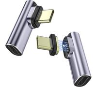Hamiltion-2 Pièces Adaptateur Magnétique, Connecteur Magnétique Usb Type-C À 24 Broches Avec Pd 140W Charge Rapide 40Gbps Sortie Vidéo 8K@60Hz Pour Thunderbolt 3 Macbook Pro/Air, Steam Deck, Psvr, Pl