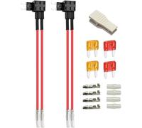 Hamiltion-2pcs 12v/24v Petit Fusible À Double Port Add-A-Circuit, Atm Petit Porte-Fusible À Lame Piggy Back Avec Double Faisceau De Fils, 4pcs (5a/10a) Petit Fusible Et Extracteur De Fusible