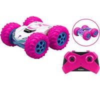 Hamiltion-360 Voiture Télécommandée Tout-Terraincross Emballage Ecologique, Facile À Déballer-Conduite Sur 2 Faces Et Rotation À 360° -Jouet Pour Enfant 5,6,7,8,9,10 Ans, 20260, Rose Et Blanche