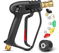 Hamiltion-4000 Psi Pistolet De Nettoyeur Haute Pression Avec 5 Buses De Pulvérisation Interchangeables, Pistolet De Lavage À Jet Avec Connecteur Rapide 1/4"" Et Coupleur M22