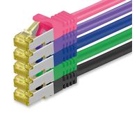 Hamiltion-5X 1,5 M-Câble Réseau Cat-7 Cat.7, Ethernet, Lan & Câble Patch Rj-45 Sftp 10Gb/S-5 Couleurs 02