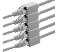 Hamiltion-618272 Adaptateur D'Extension Cat7 Cat.7-5 M-Câble Ethernet Lanka Câble Câble Réseau 10 Gb/S Câble Brut Avec Prise (Rj45) Cat6A 5 Pièces-Gris