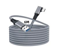 Hamiltion-6M Link Cable Type-C Vers Usb3.0 Câble De Transfert De Données Câble De Charge Rapide Tressé À Angle Droit Pour Les Appareils À Port Quest/Quest 2/Quest 3/Type-C