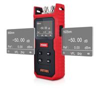 Hamiltion-800Nm 1700Nm Wattmètre Optique (Vfl Intégré) -50 +26Dbm Ftth Puissance Metre Optique Optical Fiber Power Meter Avec 2,5Mm Universel Connecteur,Sc,Fc,Lc Upc Adaptateurur(Ss101Pvc)