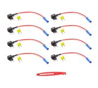 Hamiltion-8x Mini Porte Fusible Fusible De Circuit Fusible De Lame De Voiture Adaptateur De Support Avec 20a Circuit Mini Lame Avec Extracteur De Fusible