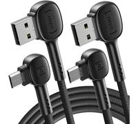 Hamiltion-90° Cable Micro Usb, (2M+2M) 3.1A Qc3.0 Charge Rapide Micro Android Chargeur De Téléphone Tressé Micro Charge Pour Samsung Galaxy S7 Edge S6 J3 J5 J6 J7 Note Sony Tablet Kindle Ps4 Appareil