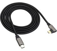 Hamiltion-90 Degrés D'Angle Gauche Et Droit Usb Type C 3.1 Câble Mâle Prend En Charge Les Ordinateurs Portables,Câble De Données,Audio Et Vidéo Pour Tablettes Et Téléphones Portables(1,5M/5Pied)