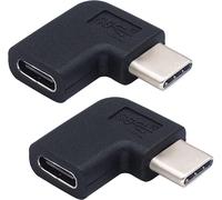 Hamiltion-90 Degrés Type C Convertisseur Mâle À Femelle Gen 2 3 A Gauche Et Droite Compatible Macbook Pro,Samsung Dex Station,Galaxy S9/S9 Etc(2 Pack/Left-Right)