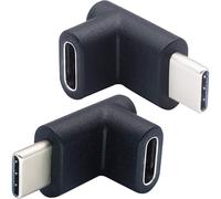 Hamiltion-90 Degrés Usb Type C Adaptateur Gen 2 Haut Et Bas Connecteur Usb 3.1 90 Degrés Type C Mâle À Femelle Prend En Charge Le Chargement Des Données Adaptateur Audio Vidéo(2 Pack-Up/Down)