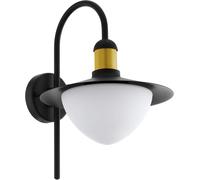 Hamiltion-97285 Applique Murale, Acier Galvanisé, E27, 60 W, Noir/Doré