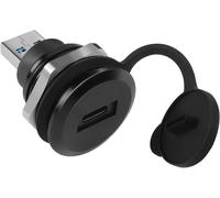 Hamiltion-Adaptateur De Fixation Fileté Usb 3.0 Vers Usb C 5 Gbit/S Usb 3.0 Mâle Vers Usb C Femelle, Connecteur Circulaire Usb 3.0 Vers Prise De Type C, Étanche/Résistant À La Poussière, Pour