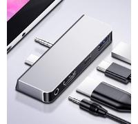 Hamiltion-Adaptateur De Type C Usb-C Vers Hdmi Et Usb 3.0 Otg Et Audio 3,5 Mm Pour Surface Go