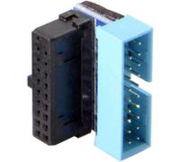 Hamiltion-Adaptateur D'Extension Usb 3.0 20 Broches Mâle Vers Femelle Coudé Vers Le Haut À 90 Degrés Pour Carte Mère (Angle Haut)