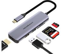 Hamiltion-Adaptateur Multiport Hub Usb C, Adaptateur 5 En 1 Usb-C À Hdmi, Lecteur Sd/Tf De Transfert De Données Rapide Hdmi 4K Usb 3.0, Support D'Extension Usb C Pour Apple Macbook