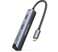 Hamiltion-Adaptateur Multiport Usb-C, 5 En 1, Hub Usb C, Ethernet, Hdmi, Avec 4 K @ 30 Hz, 3 Ports Usb 3.0, Pour Macbook Pro/Air M1, Ipad Pro, Surface Go, S22