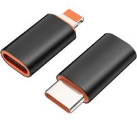 Hamiltion-Adaptateur Usb C Femelle Vers Lightning Mâle & Adaptateur Lightning Femelle Vers Usb C Mâle À Charge Rapide Pour Iphone 15/14/13/Ipad/Airpods/Macbook/Samsung, Pas Pour Audio/Otg/Pencil, Noi