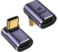 Hamiltion-Adaptateur Usb C Mâle Vers Femelle À 90 Degrés, Adaptateur Type C Vidéo 8K 40 Gbit/S, 100W Charge Rapide Compatible Pour Thunderbolt 4, Steam Deck, Switch, Macbok Pro/Air, Tablette