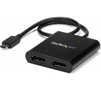Hamiltion-Adaptateur Usb-C Vers Double Displayport 1.2, Hub Usb-C Multi-Moniteur Mst, Double Écran 4K 30Hz/1080P 60Hz Dp Extender/Splitter Pour Ordinateur Portable, Câble Intégré (Mstcdp122Dp)
