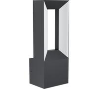 Hamiltion-Applique Murale Extérieure Led Riforano, Éclairage Mural D¿Extérieur En Fonte D¿Aluminium Noire Et Plastique Blanche, Ip44