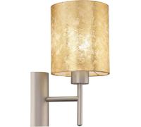 Hamiltion-Applique Murale Intérieure Viserbella, Luminaire D'intérieur Vintage En Acier Et Textile Couleur Champagne, Doré, Lampe De Salon Et De Couloir, Spot Avec Douille E27