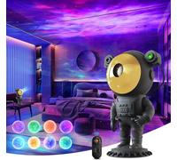 Hamiltion-Astronaute Projecteur Galaxy,Projecteur De Galaxie D'Astro Starry Sky Veilleuse Avec Nébuleuse,Minuterie Et Télécommande,Lampe Étoilée Pour Chambre À Coucher Et Projecteur De Plafond (No