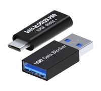 Hamiltion-Bloqueur De Données Usb Et Bloqueur De Données Usb-C [Lot De 2] Protège Contre Le Juice Jacking-Usb Charge Uniquement, Charge Sécurisée-Adaptateur Blocage Transfert Données-Noir