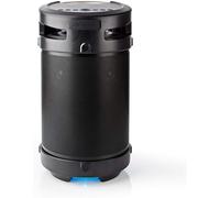 Hamiltion-Bluetooth® Party Boombox-3.5 Heures-4.1-210 W-Lecture Multimédia: Onde Sinusoïdale Pure/Usb-Ipx5-Liable-Poignee De Transport-Lumières De Fête-Argent/Noir