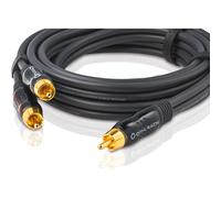 Hamiltion-Booom 200-Câble De Subwoofer Y-Cinch (2 X Cinch À 1 X Cinch)-Reproduction Puissante Des Basses Et Blindage Efficace-2 M-Anthracite