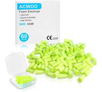 Hamiltion-Bouchon D'oreille,60 Paires Boule Quies Anti Bruit Snr 34 Db,Bouchons D'reille En Mousse Souple,Boule Quies Reutilisable Protection Auditive Pour Etudier Les De Voyage Fitness (Jaune Flu