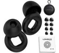Hamiltion-® Bouchon D'oreille Anti Bruit En En Silicone Souple-8 Embouts En Xs/S/M/L-Réduction Du Bruit 26 Db-Boule Caisse Pour Dormir Sommeil Nuit Avionboule Quies Bouchons Oreilles Noir