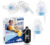 Hamiltion-Bouchons D`Oreille Enfant(6-12 Ans) -2 Paires Réutilisables Boule Quies Enfant,Protection Auditive Avion,Voler Sans Douleur-Réguler La Pression,Silicone Bouchon Oreille Anti Bruit 25 Db