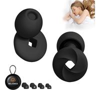 Hamiltion-Bouchons D'oreilles Pour Dormir-Protection Auditive-En Silicone Souple Réutilisable-Pour Un Sommeil Réparateur Et Une Réduction Du Bruit (Noir,1 Paire)