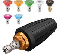 Hamiltion-Buse Turbo Pour Nettoyeur Haute Pression, Buse Rotative Et 7 Pointes, Raccord Rapide 1/4', 4000 Psi, Noir, (406689)