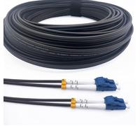 Hamiltion-Câble À Fibre Optique En Acier Blindé Pour Extérieur Et Intérieur Lc/Upc À Lc/Upc Os2 Duplex Monomode 9/125¿m Lszh,Noir (100M)