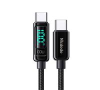 Hamiltion-Câble De Charge Rapide Usb C Vers Usb C 100w Avec Affichage Led À Tour De Rôle Charge Rapide Pd Pour Iphone 15 Ipad Air Ipad Pro, Mac Book Pro, Samsung (Noir-Usb C Vers Usb C)