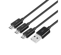 Hamiltion-Câble De Charge Répartiteur Micro Usb 3 En 1 Usb 2.0 A Mâle Vers Trois Micro Usb Mâles 1 À 3 Câble De Synchronisation De 1 M