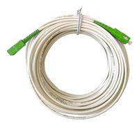 Hamiltion-Câble De Fibre Optique Monomode Simplex 9/125µm Lszh, Tuyau Blanc Ftth Sc/Apc-Sc/Apc, Compatible Opérateurs Movistar Jazztel Vodafone Orange Amena Masmovil Yoigo. 25 M, Blanc