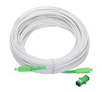 Hamiltion-Câble De Raccordement En Fibre Optique Simplex Os2 Lszh Sc/Apc-Sc/Apc Blindé Blanc Pour Réseaux Lan À Fibre Optique Avec Adaptateur 300 M