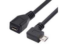 Hamiltion-Câble D'Extension Micro Usb 2.0 5 Broches Mâle Vers Femelle Coudé À Gauche À 90 Degrés Pour Tablette, Téléphone, Mhl Et Otg