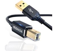 Hamiltion-Câble D'Imprimante Usb 6 M-Câble Scanner Usb A Vers Usb B 2.0-Pour Imprimante Hp, Canon, Dell, Epson, Lexmark, Xerox, Brother Etc-Noir