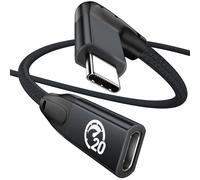 Hamiltion-Câble Extension Usb C À Angle Droit 0.5m, 90 Degrés Usb C 3.1 Gen 2 20gbps 100w Charge Rapide,Rallonge Mâle Vers Femelle Type C,Pour Iphone 15,Macbook Air,Ipad Pro,Galaxy S24 S23 S22
