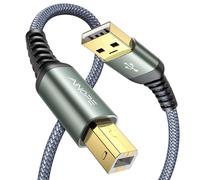 Hamiltion-Cable Imprimante Usb, Nylon Cable Imprimante[2M], 480 Mbit/S Cable Usb Imprimante Compatible Avec Cable Imprimante Hp, Canon, Epson, Lexmark, Brother, Hero