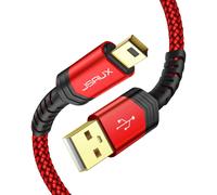 Hamiltion-Câble Mini Usb [2 Pièces 1M+2M] Câble De Charge Usb 2.0 Mini B Compatible Avec Manette Ps3, Dash Cam, Garmin Gps Navi, Blue Yeti, Ti-84 Plus Ce Lecteur Mp3, Tiptoi, Canon Rouge