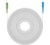Hamiltion-Câble/Rallonge Fibre Optique, Câble Fibre Optique Jarretière Simplex Monomode Sc-Apc À Sc-Upc, 9/125, G.657A2, Lszh, Performances Optimales, Perte Très Fiable, Blanc, 10 Mètre