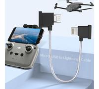 Hamiltion-Câble Téléphonique Micro Usb Vers Ios, Adaptateur Tressé En Nylon Pour Drone, Câble Télécommande De 15 Cm Pour Dji Mini Se/Mavic Mini/Air/Spark/Mavic 2/Mavic Platinum, Télécommande Sprak